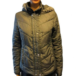 Krush Women Full Zip Gray Hoodie Coat Size M Pockets